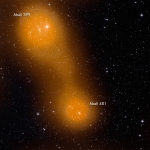 Pont de gaz chaud entre les amas de galaxies Abell 399 et Abell 401